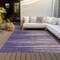 Homeroots 8' X 10' Purple Copper And Ivory Striped Washable Indoor Outdoor Area Rug 597286 - alternate 3