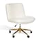 Martha Stewart Eloise Upholstered Office Chair in Off White/Polished Brass CH-232196-2-CR-GLD-MS - alternate 1