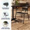 Flash Furniture Lila 23.5in Black Round Aluminum Indoor-Outdoor Table Set with 2 Black Slat Back Chairs TLH-ALUM-24RD-017BK2-GG - alternate 6