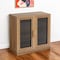 Homeroots 31" Natural And Clear Glass Door Accent Cabinet With Three Shelves 564864 - alternate 1