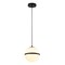 Jonathan Y Porter 8" Modern Minimalist Globe LED Pendant Light, Black/White JYL1605A - alternate 1