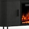 Homeroots 65in Black Wood Fireplace Entertainment Center With Fireplace 723789 - alternate 3
