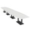 Skutchi Designs Boat Conference Table With Power, 48 in W, 264 in L, White HAR-BOT-48x264-DOU.BK-WA7976-NA - alternate 1