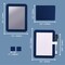 Lockermate 6-Piece Locker Organizer Kit, Mirror, Whiteboard, Storage Cup & Dry Erase Marker, Navy 5096-NVY - alternate 3