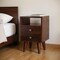 Homeroots 20" Walnut Solid Wood Square Two Drawer Nightstand 651544 - alternate 1