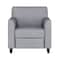 Flash Furniture Contemporary Chair, Gray Back, 30-1/2 in W 29" L 31-1/2" H, Flared, Leather Seat BT-827-1-GY-GG - alternate 5