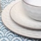 Elama 's Luxurious Medici Pearl 16 Piece Dinnerware Set in Slate and Stone Pearl with Setting for 4 EL-MEDICIPEARL - alternate 2