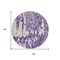 Homeroots 8' Purple And Ivory Round Abstract Washable Indoor Outdoor Area Rug 613370 - alternate 3
