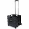 Universal Collapsible Mobile Storage Crate, 18.25 x 15 x 18.25 to 39 3/8, Black UNV14110 - alternate 1