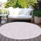 Homeroots 8' Lavender And Purple Round Geometric Washable Indoor Outdoor Area Rug 602421 - alternate 3