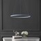 Jonathan Y Brice 23.75" Modern Contemporary Metal Round Dimmable Integrated LED Pendant, Blue JYL7203D - alternate 4