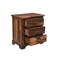 Homeroots 27" Dark Brown Solid Wood Three Drawer Nightstand 521188 - alternate 3