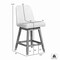 Armen Living Amalie Swivel Counter Stool in Brown Oak Wood Finish with Taupe Boucle Fabric 840254332034 - alternate 2