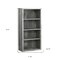 Homeroots 48" Gray Wood Four Tier Bookcase 333506 - alternate 3