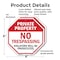 Signmission Private Property No Trespassing Vio, 6 inch X 6 inch, Plastic Sign, 2PK OC-P-2PACK-6-167 - alternate 3
