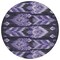 Homeroots 8' Purple Lavender And Plum Round Southwestern Washable Indoor Outdoor Area Rug 587826 - alternate 2