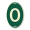 Signmission Letter O, 12 Inch X 18 Inch Architectural Oval, Heavy Gauge Aluminum A-OV-G-1218-22936 - alternate 1