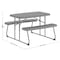 Flash Furniture Paige Easy-Fold Gray Folding Plastic Kids Outdoor Picnic Table and Benches, Seating for 4 Kids RB-EBB-2432FD2-GY-GG - alternate 2