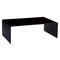Homeroots 24" Black Glass Sled Coffee Table 554280 - alternate 1