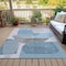 Homeroots 10' X 14' Teal Blue And Gray Abstract Washable Indoor Outdoor Area Rug 632190 - alternate 3