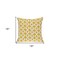 Homeroots 18" Yellow and White Geometric Cotton Throw Pillow 529272 - alternate 4