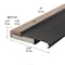 M-D Building Products 5-5/8 in. x 1-1/8 in. x 36 in. Bronze Adjustable Aluminum & Hardwood Threshold 78634 - alternate 2