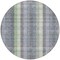 Homeroots 8' Pewter Gray And Mint Green Round Plaid Washable Indoor Outdoor Area Rug 613995 - alternate 2
