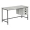 Homeroots 55" Gray and Black Computer Desk With Three Drawers 333551 - alternate 4