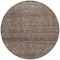 Homeroots 8' Coffee And Ivory Round Geometric Washable Indoor Outdoor Area Rug 605586 - alternate 4