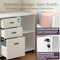 Lavish Home 3 Drawer File Cabinet with Lock Wooden Lateral Filing Cabinet with 3 Storage Drawers and Shelf 80-FC-3D-W - alternate 2