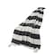 Homeroots 50" X 60" Gray and White Woven Cotton Striped Throw Blanket with Tassels 516594 - alternate 2