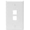Leviton 2-Port Wallplate Unloaded, 1-Gang Use W/Snap-In Modules, Quickport WH 41080-2WP - alternate 1