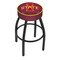 Holland Bar Stool Co 30" 4" Iowa State Cushion Seat, Blk Wrinkle Base Swivel Bar Stool L8B130IowaSt - alternate 1