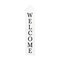 Homeroots 48in White And Black Solid Wood Birdhouse Welcome Porch Sign 634303 - alternate 1