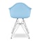 Homeroots Light Blue And Silver Heavy Duty Plastic Dining Arm Chair 520271 - alternate 4