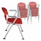 Regency Rico Classroom Training Stack Chair with Arms, Red, 11PK 306-RD-11PK - alternate 3