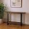 Homeroots 47" Brown and Black Wood and Metal Distressed Sled Console Table With Shelf 489744 - alternate 3