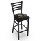 Holland Bar Stool Co 25" Blk Wrinkle Colorado Stationary Counter Stool, Ladder Back L00425ColoUn - alternate 1