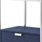 Homeroots 68" Navy Blue Stainless Steel Four Tier Etagere Bookcase with a drawer 544739 - alternate 4