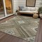 Homeroots 5' X 8' Beige Gray And Ivory Tribal Washable Indoor Outdoor Area Rug 598089 - alternate 3