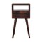 Homeroots 22" Brown Solid Wood Square One Drawer Nightstand 651797 - alternate 2