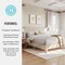 Martha Stewart Maisie King Upholstered Platform Bed, Wingback Headboard and Cushioned Siderails TW-3WDB0032-K-BG-MS - alternate 2