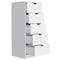 Homeroots 18" White Five Drawer Standard Chest 524961 - alternate 5