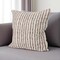 Homeroots 22" Beige And Merlot Striped Linen Throw Pillow Cover with Embroidery 608210 - alternate 1
