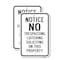 Signmission Notice No Trespassing Loitering Soliciting On This 1, 18'' X 24'' 2 Signs, Heavy Gauge Aluminum, 2PK A-1824-2PACK-24922 - alternate 1