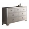 Homeroots 57" Platinum Solid and Manufactured Wood Seven Drawer Triple Dresser 486000 - alternate 2