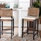 Bali & Pari Alise Handwoven Seagrass Bar Stool with Mahogany Wood Frame 260-14242-ZORO - alternate 3