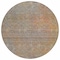 Homeroots 8' Gray Charcoal And Orange Round Abstract Washable Indoor Outdoor Area Rug 588926 - alternate 3