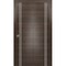 Sartodoors Sliding Closet Bi-fold Doors, Planum 0310 Chocolate Ash and Aluminum Strips, Sturdy Tracks Moldings PLANUM0310BF-CA-56 x 84 (2* 28x84) - alternate 1