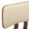 Leisuremod Modern Wooden Dining Chair, Walnut Color Frame in Cream, Clivo Collection CDWN-18CR - alternate 3